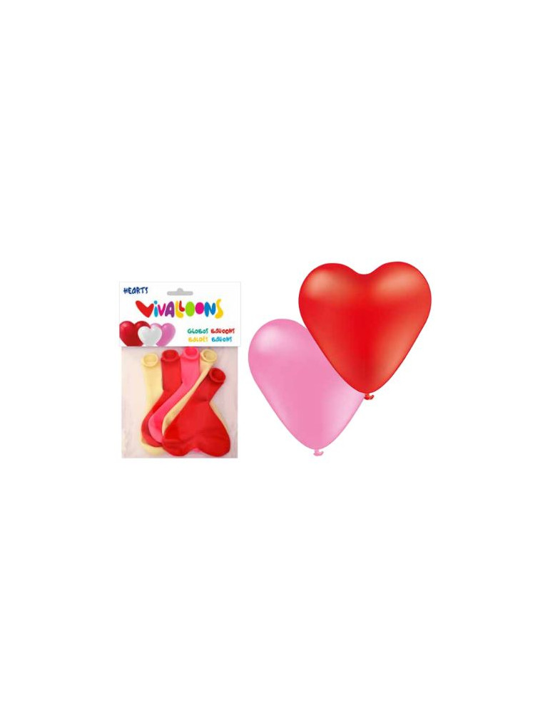 BOLSA 5 GLS CORAZON COLORES SURTIDOS PASTEL PERSAN