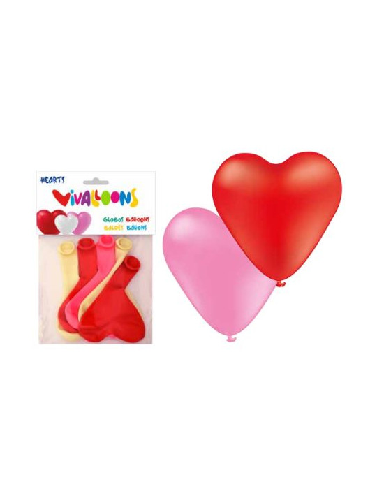 BOLSA 5 GLS CORAZON COLORES SURTIDOS PASTEL PERSAN