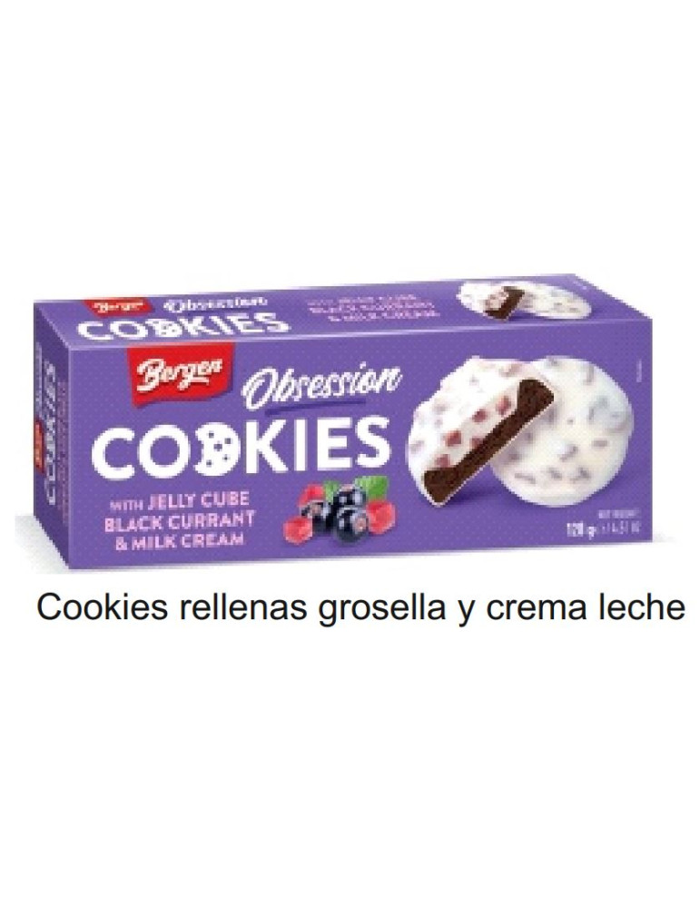 COOKIES RELLENAS GROSELLA Y CREMA LECHE 128 GR D.A.