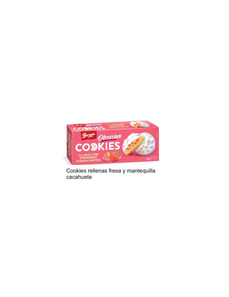 COOKIES RELLE. FRESA Y MANTEQ. DE CACAH. 128 GR D.A.