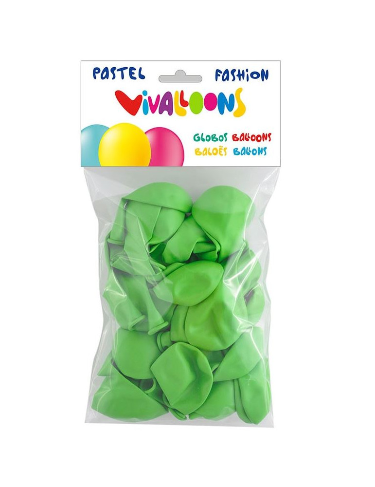 GLOBOS PASTEL VERDE PISTAC 50 UND. ROYAL ART.43310