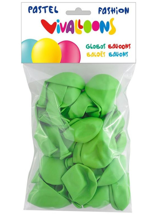 GLOBOS PASTEL VERDE PISTAC 50 UND. ROYAL ART.43310